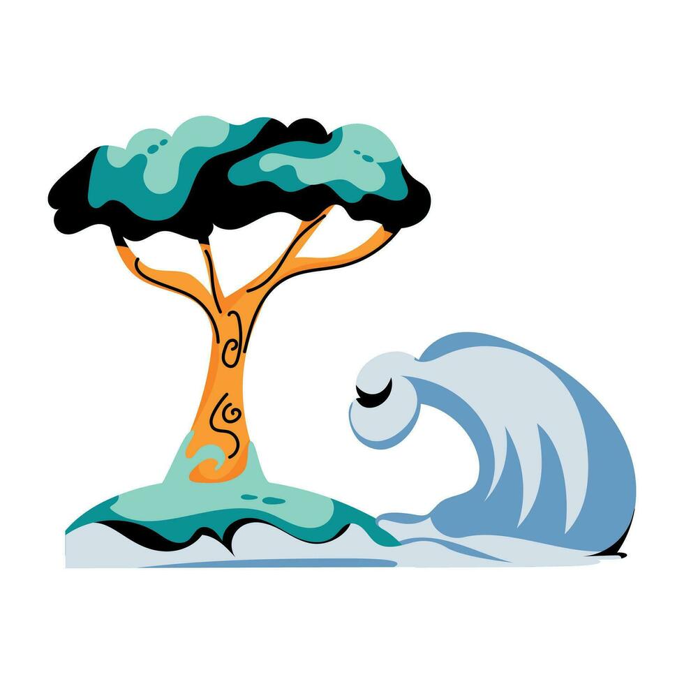 Trendy Tsunami  Concepts vector