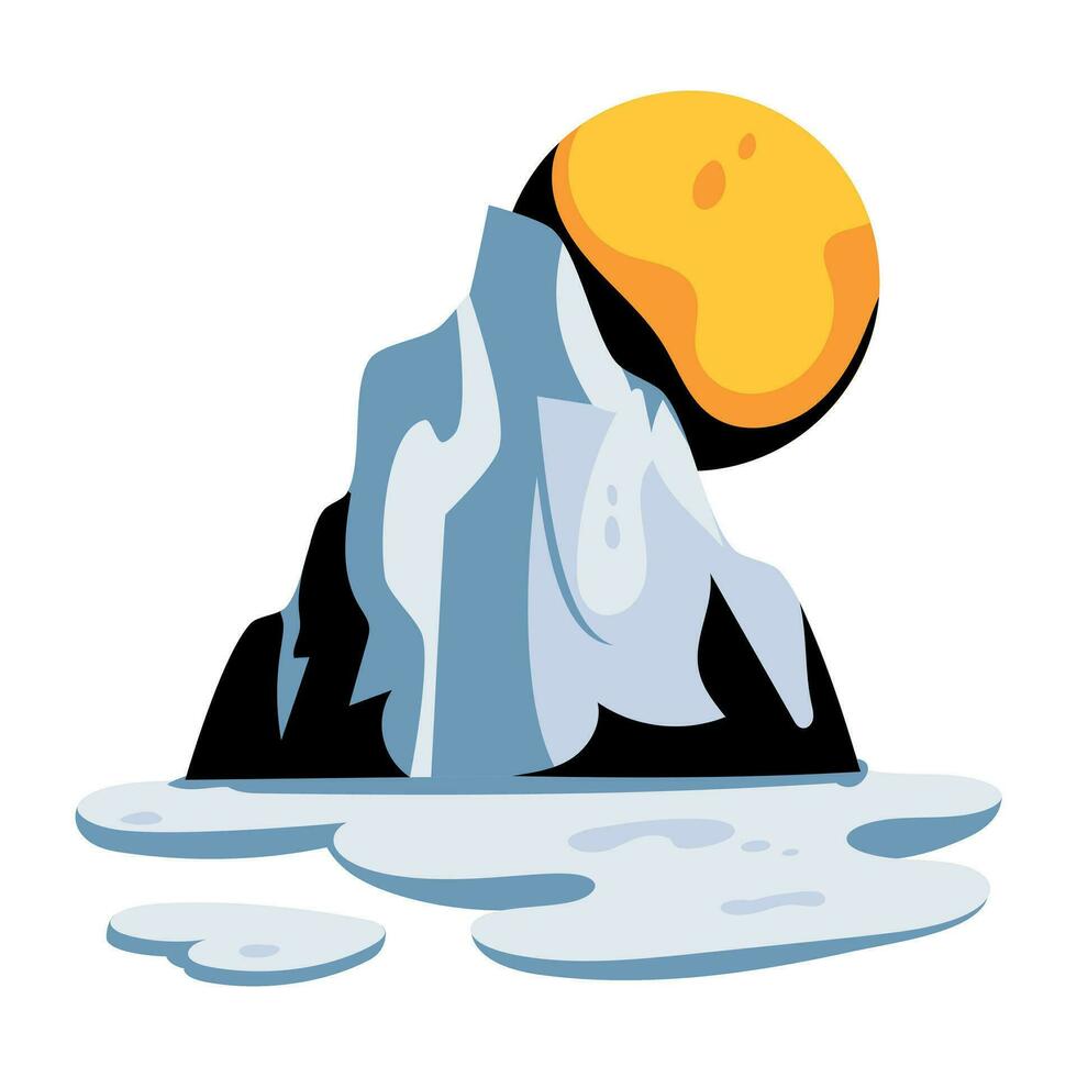 Trendy Glacier Concepts vector
