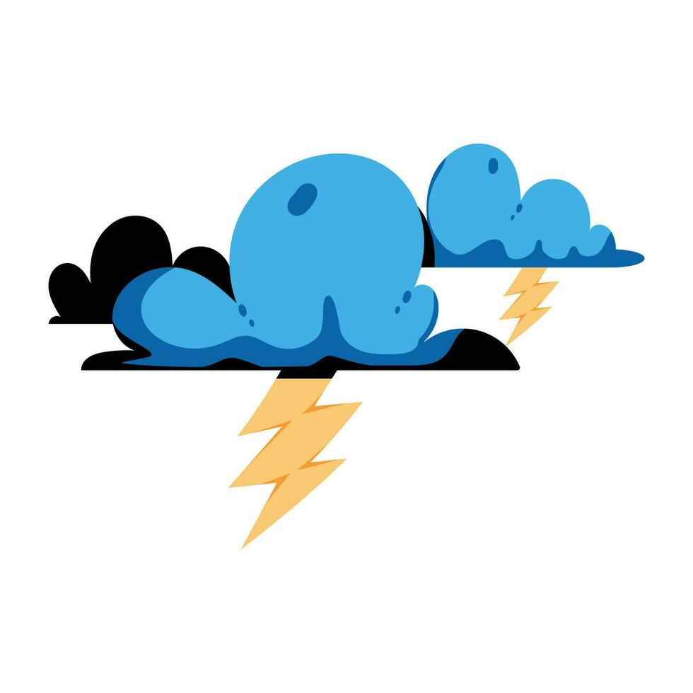 Trendy Thunderstorm Concepts vector