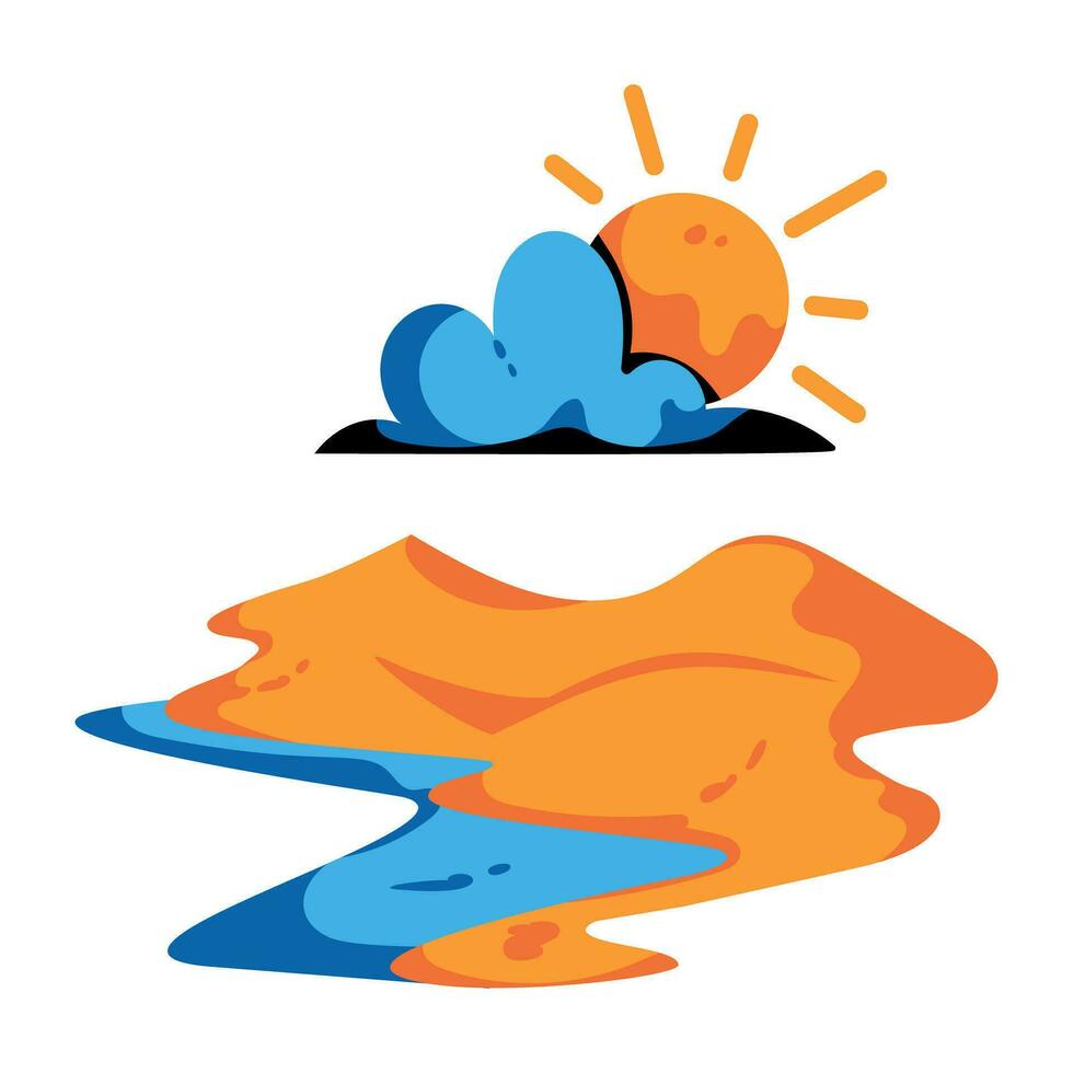 Trendy Desert Weather vector