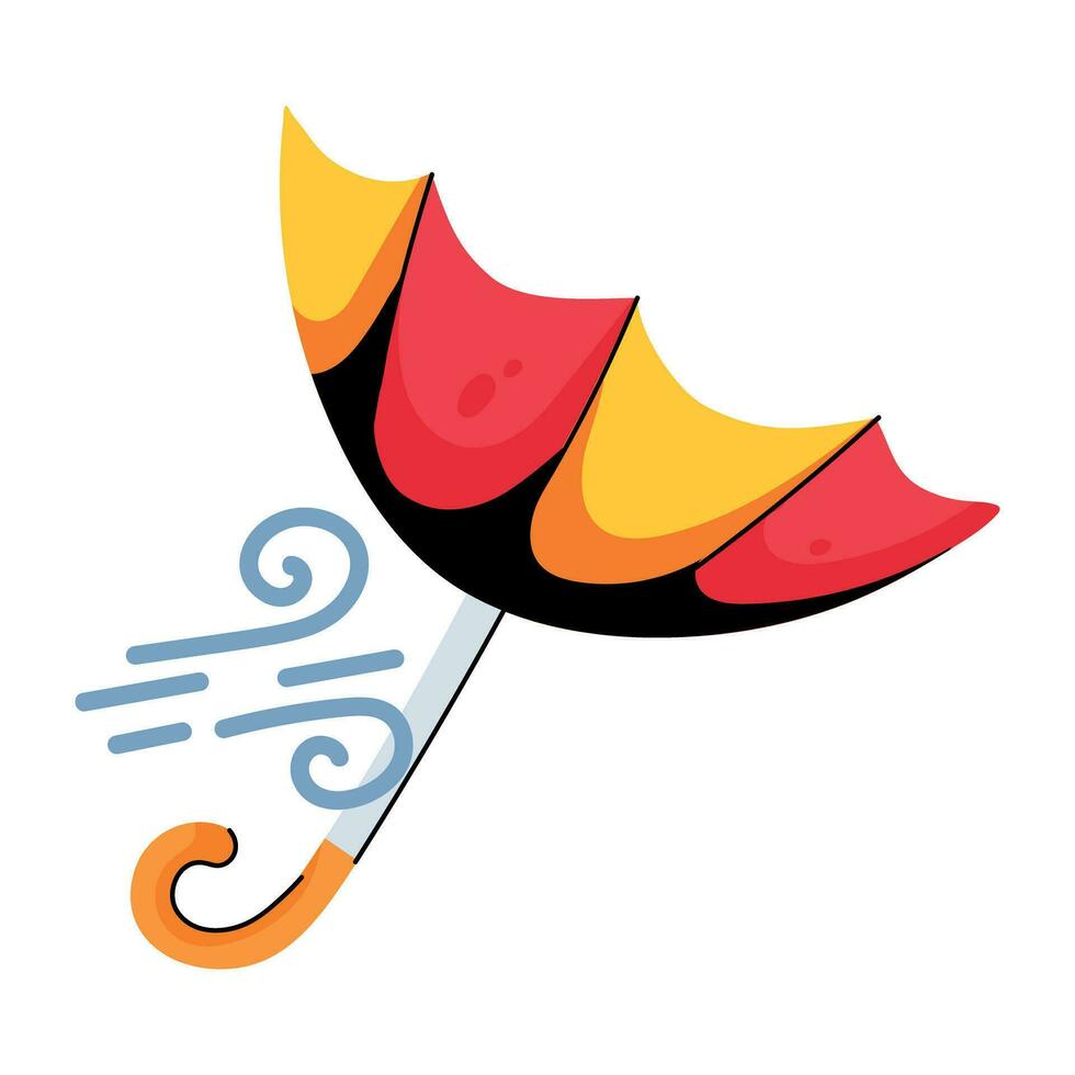 Trendy Strong Wind vector