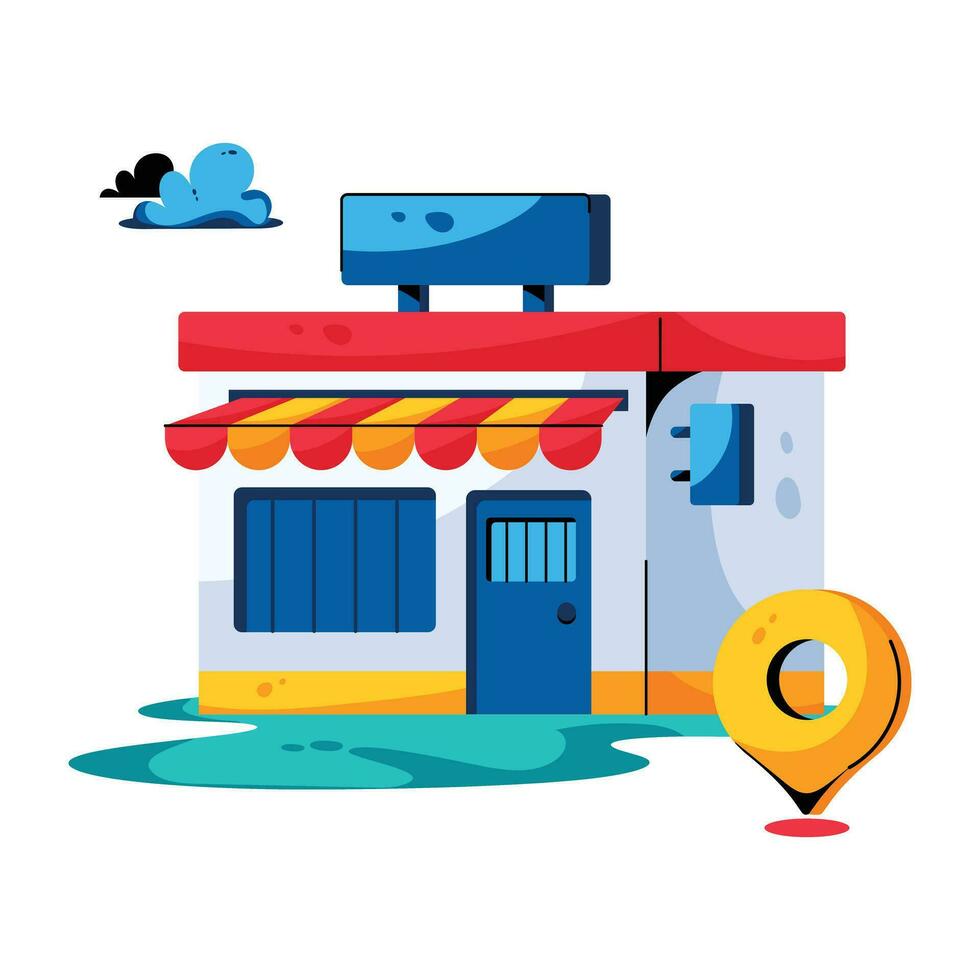 Trendy Store Location vector