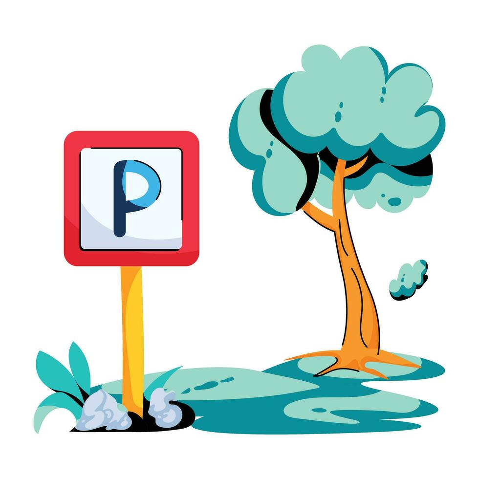 Trendy Parking Board vector