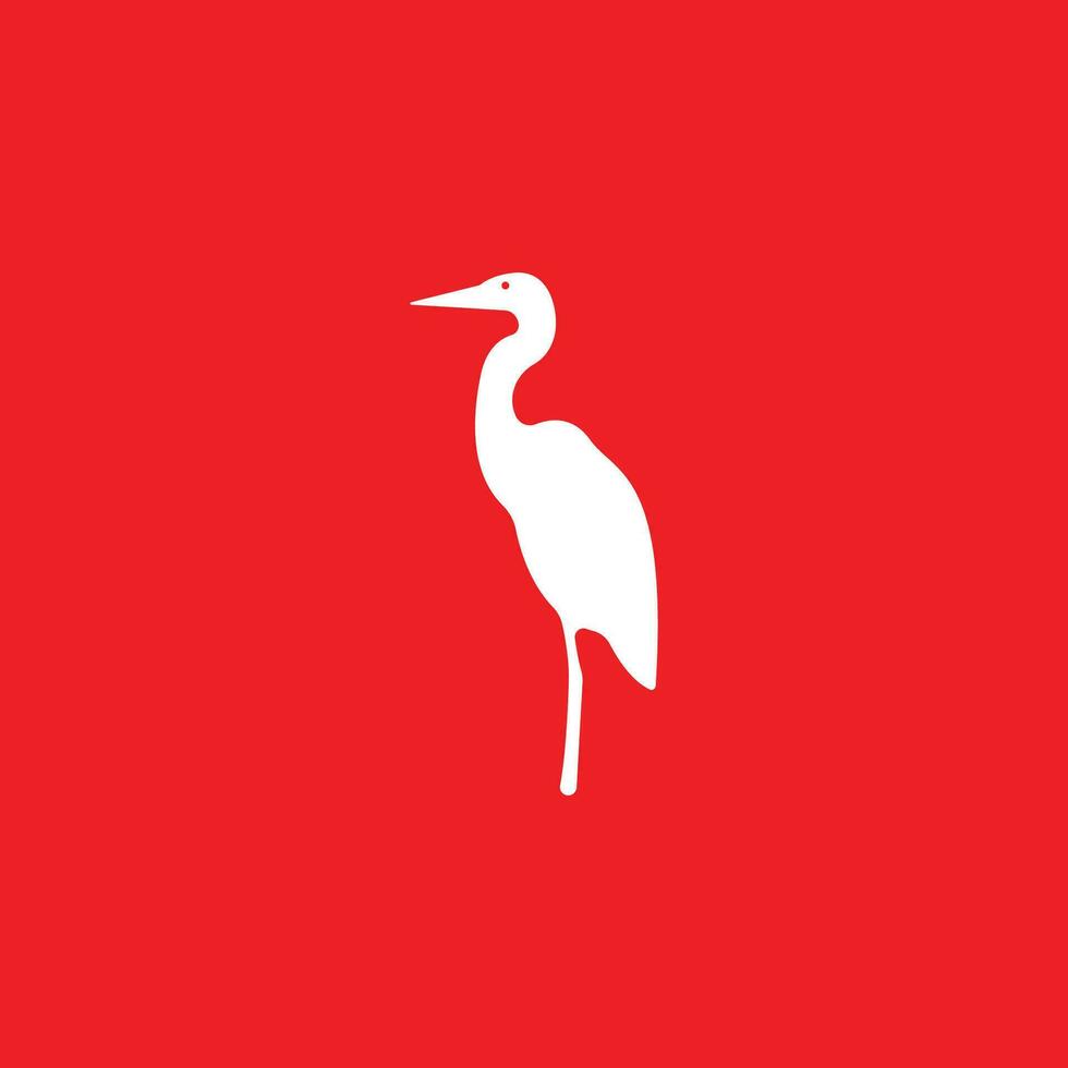 A simple and memorable crane logo vector