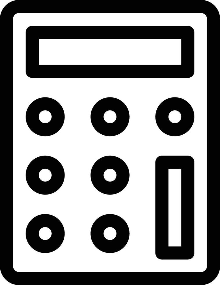 calculator line icon for download vector