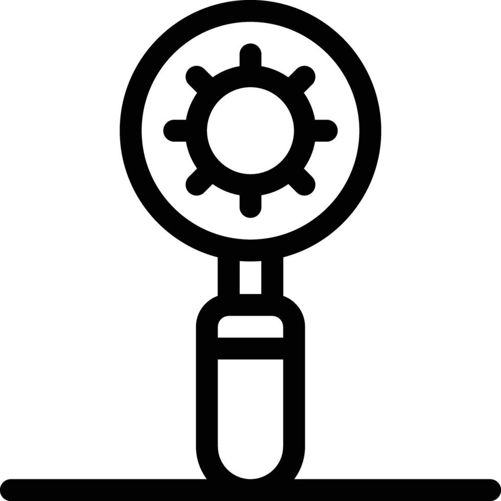 virus search  line icon for download vector