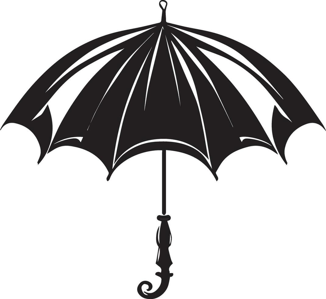 umbrella vector illustration black and white color