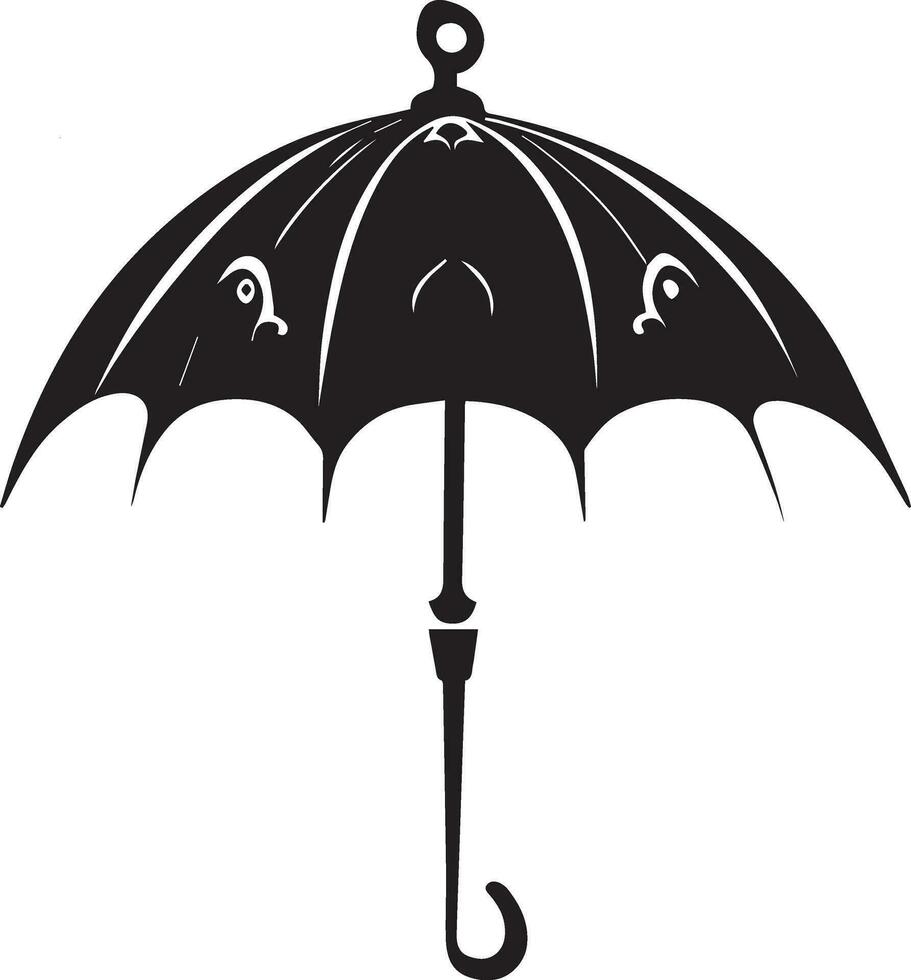 umbrella vector illustration black and white color