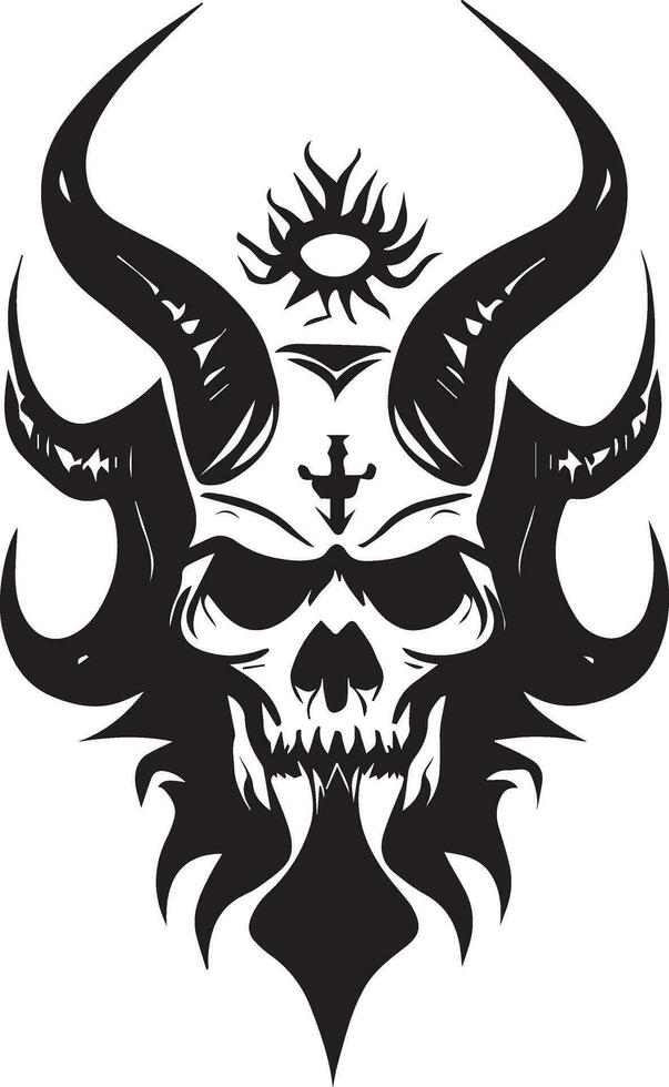 Satan Vector tattoo design illustration black color