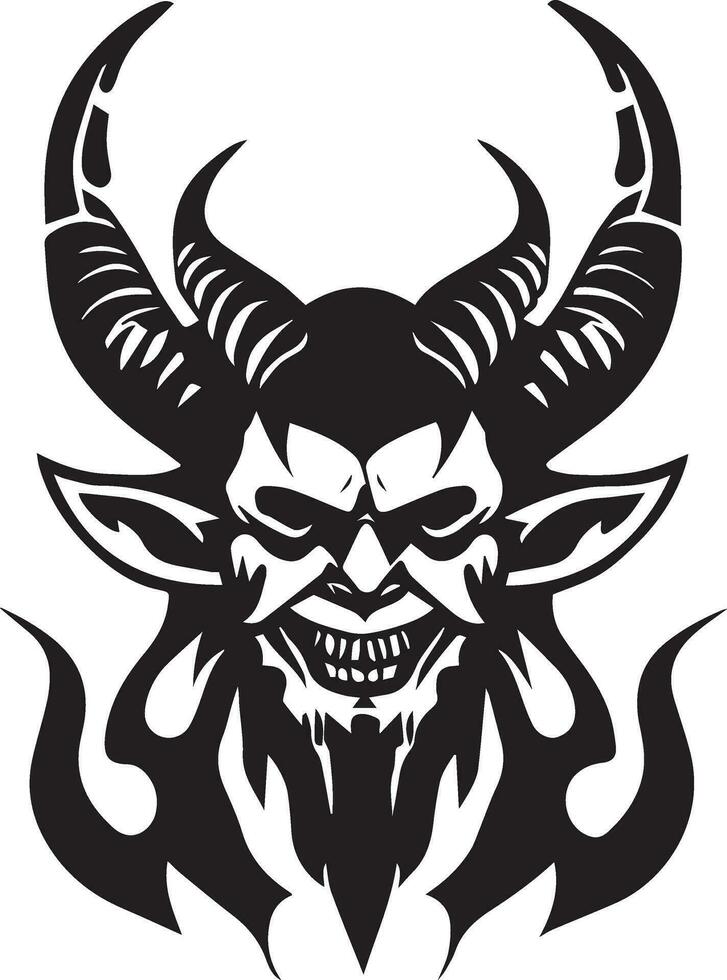 Satan Vector tattoo design illustration black color