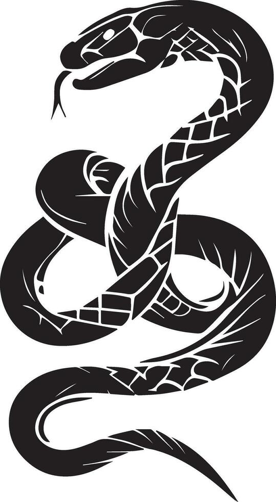 Snake tattoo illustration vector