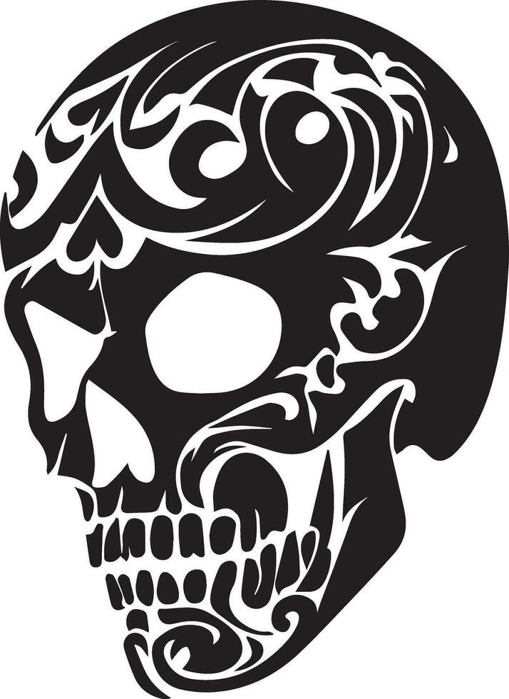skull tattoo illustration vector