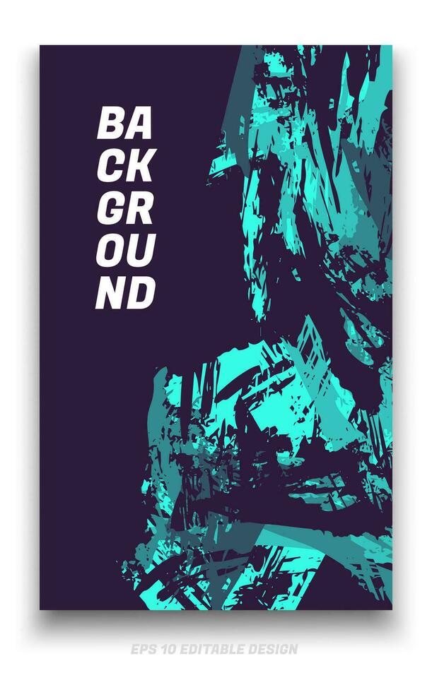 Abstract grunge background cover design with brush strokes concept. Design element for posters, magazines, book covers, brochure template, flyer, presentation. vector