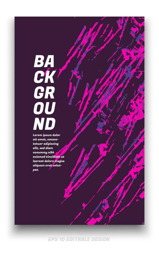 Abstract grunge background cover design with brush strokes concept. Design element for posters, magazines, book covers, brochure template, flyer, presentation. vector