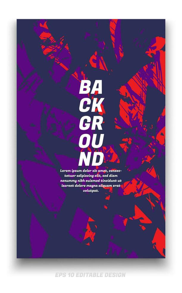 Abstract grunge background cover design with brush strokes concept. Design element for posters, magazines, book covers, brochure template, flyer, presentation. vector