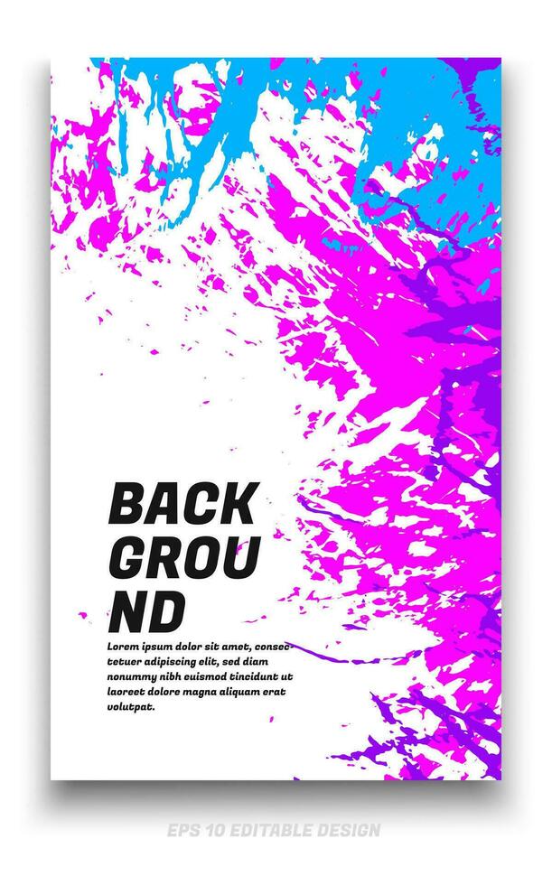 Abstract grunge background cover design with brush strokes concept. Design element for posters, magazines, book covers, brochure template, flyer, presentation. vector