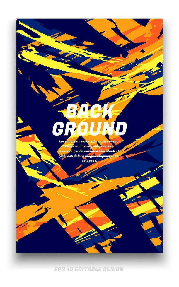 Abstract grunge background cover design with brush strokes concept. Design element for posters, magazines, book covers, brochure template, flyer, presentation. vector