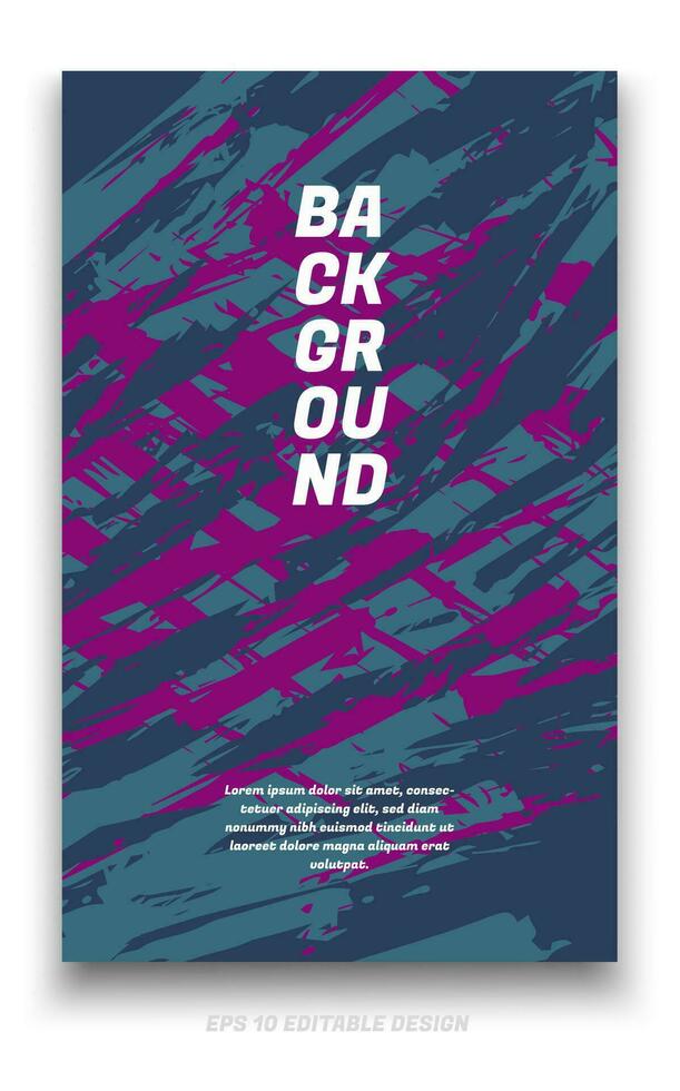 Abstract grunge background cover design with brush strokes concept. Design element for posters, magazines, book covers, brochure template, flyer, presentation. vector