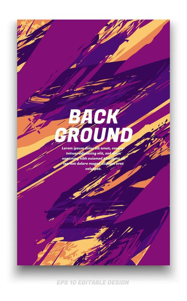 Abstract grunge background cover design with brush strokes concept. Design element for posters, magazines, book covers, brochure template, flyer, presentation. vector