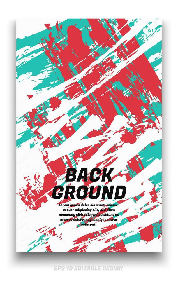 Abstract grunge background cover design with brush strokes concept. Design element for posters, magazines, book covers, brochure template, flyer, presentation. vector