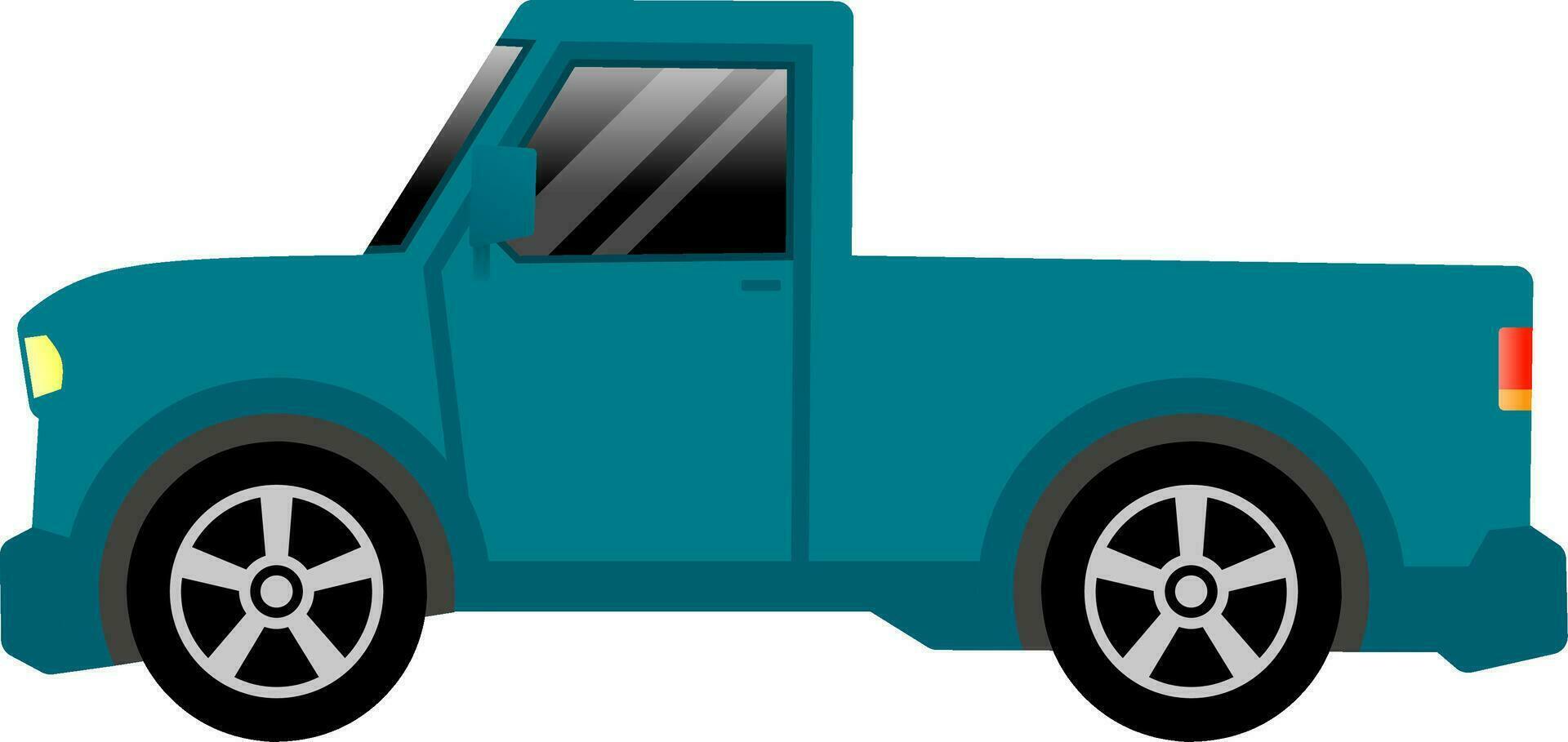 Pickup car vector illustration. Pickup vehicle for icon, symbol and sign. Pickup car for design about car, vehicle, truck, transportation, delivery, package and transit.