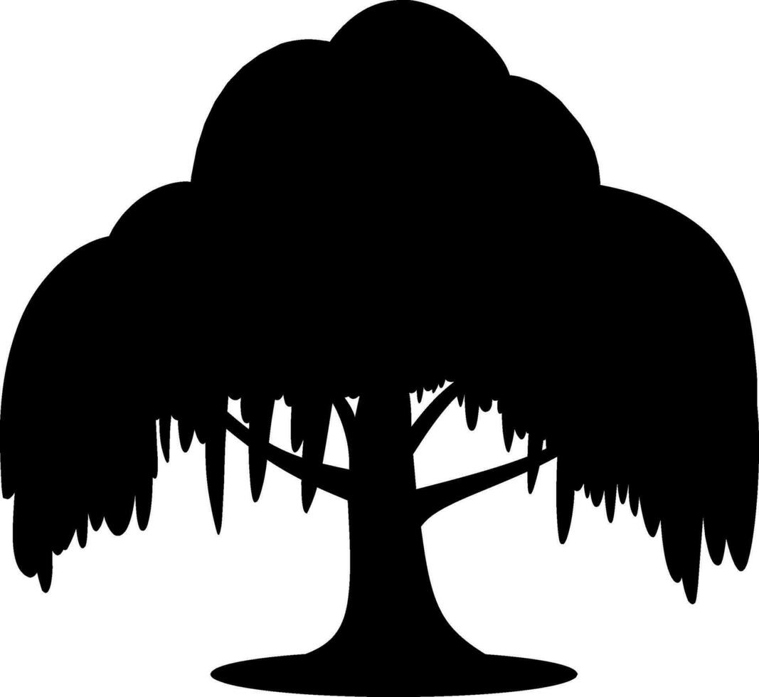 Tree icon vector illustration. Tree silhouette for icon, symbol or sign. Single tree symbol for design about plant, forest, nature, environment and ecology. Simple single icon of plant