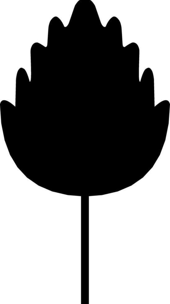 Tree icon vector illustration. Tree silhouette for icon, symbol or sign. Single tree symbol for design about plant, forest, nature, environment and ecology. Simple single icon of plant
