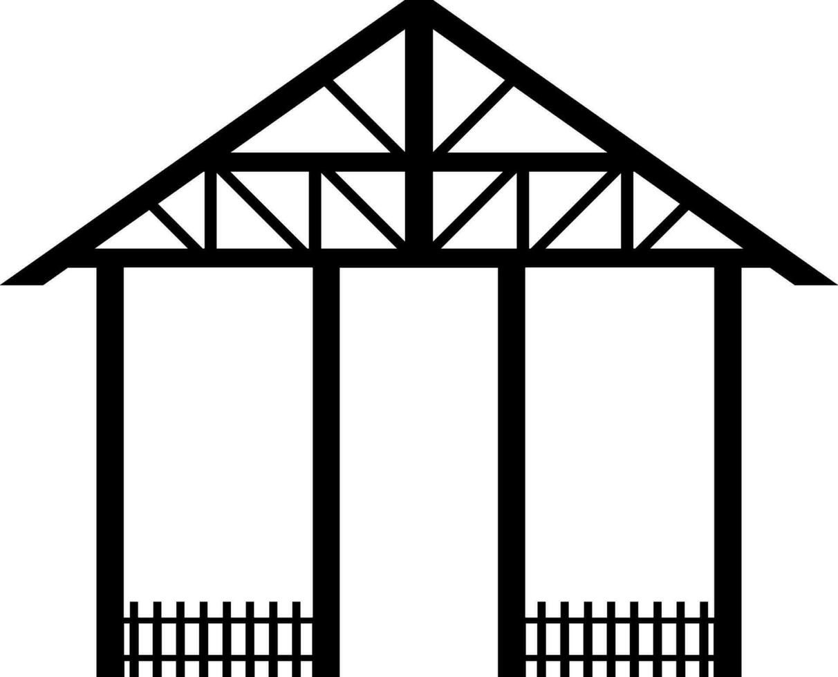 Livestock pen vector illustration. Cattle pen silhouette for icon, symbol and sign. Sheep pen silhouette for design about livestock, farm, barn, cattle, sheep and agriculture
