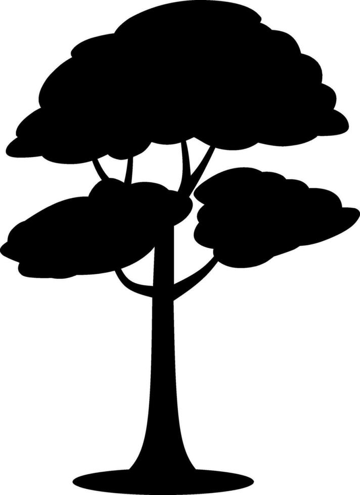 Tree icon vector illustration. Tree silhouette for icon, symbol or sign. Single tree symbol for design about plant, forest, nature, environment and ecology. Simple single icon of plant