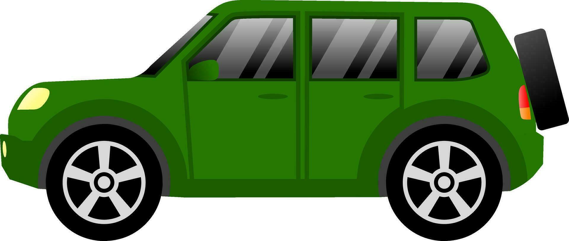 suv coche vector ilustración. suv coche con verde color para icono, símbolo o signo. deporte utilidad vehículo para diseño acerca de auto, transporte, automotor y automóvil