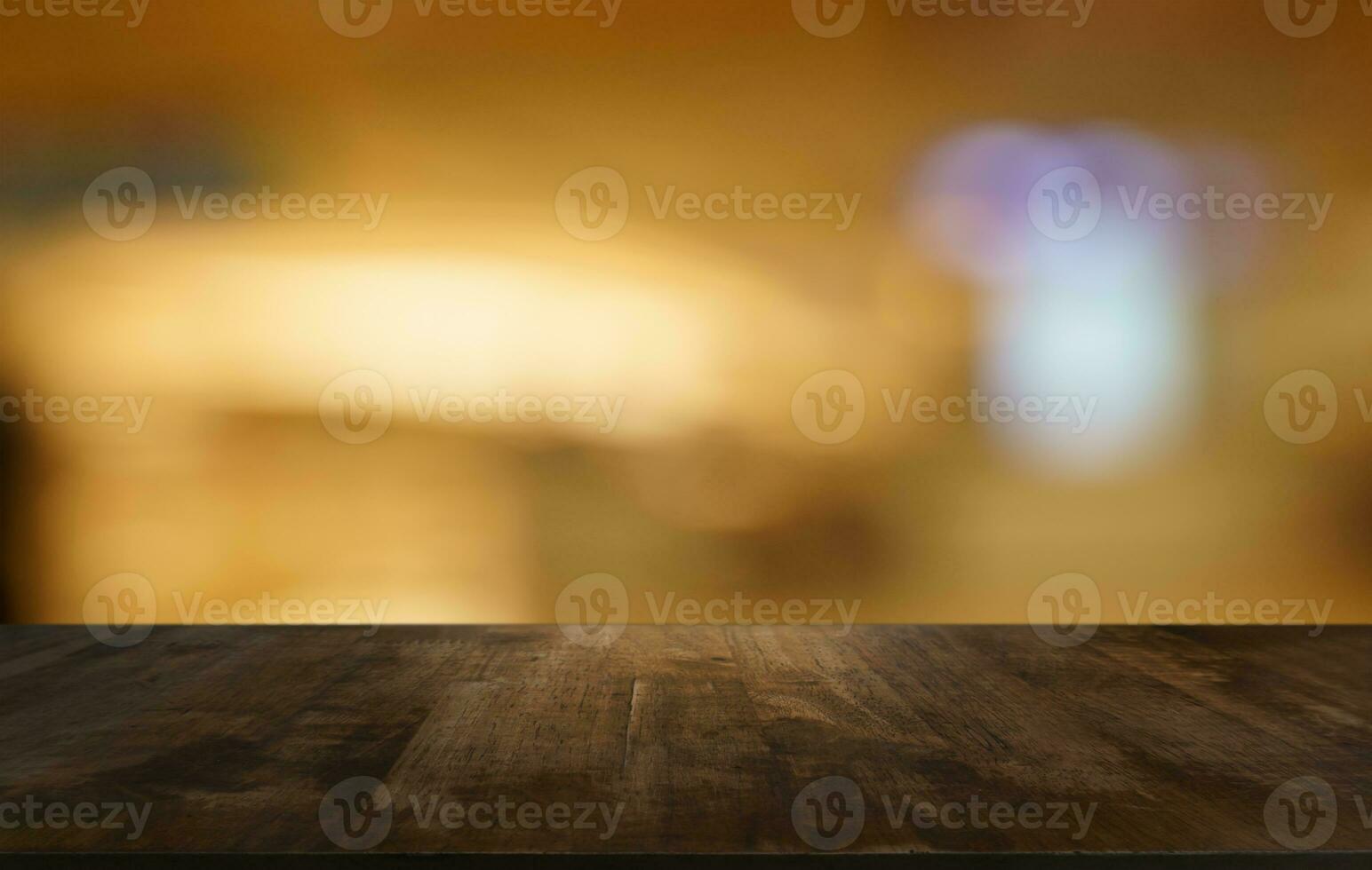 Empty wood table top and blur of out door garden background Empty wooden table space for text marketing promotion. blank wood table copy space for background photo