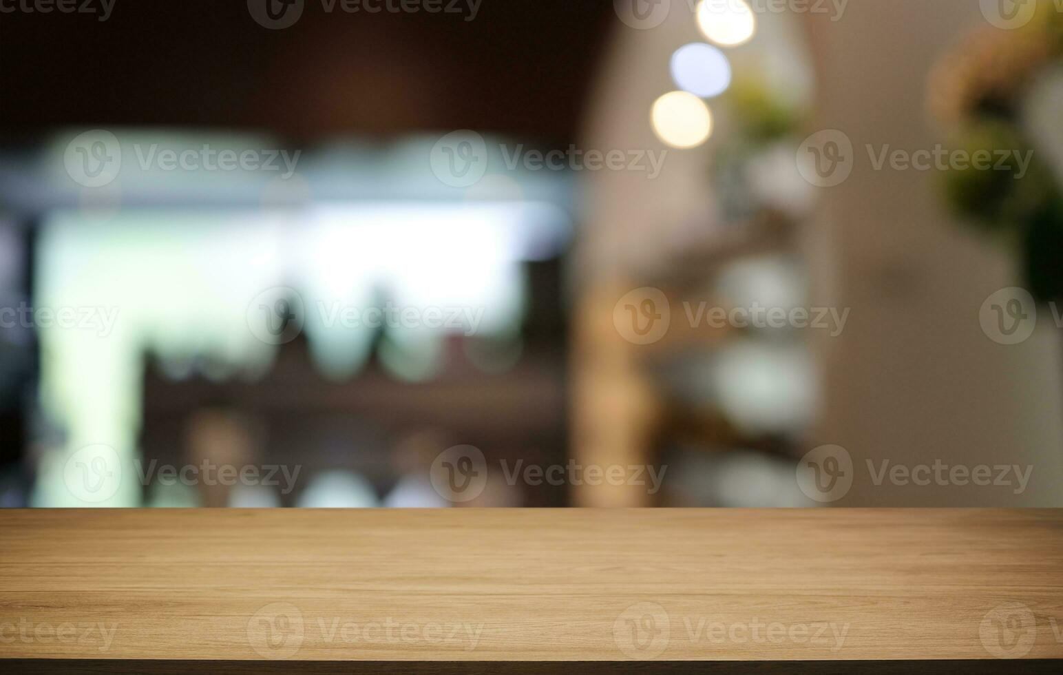 Empty wood table top and blur of out door garden background Empty wooden table space for text marketing promotion. blank wood table copy space for background photo