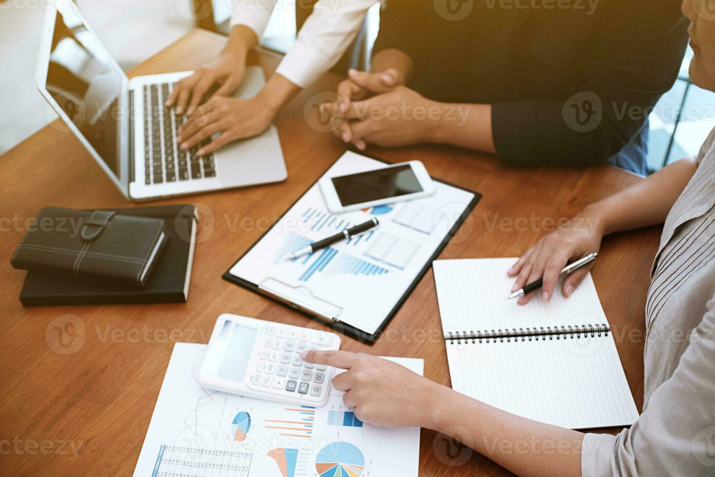 Business People Meeting Design Ideas professional investor working new start up project. Concept. business planning in office photo