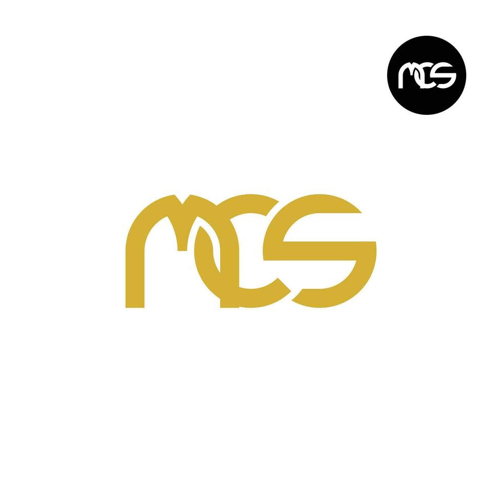 letra mcs monograma logo diseño vector