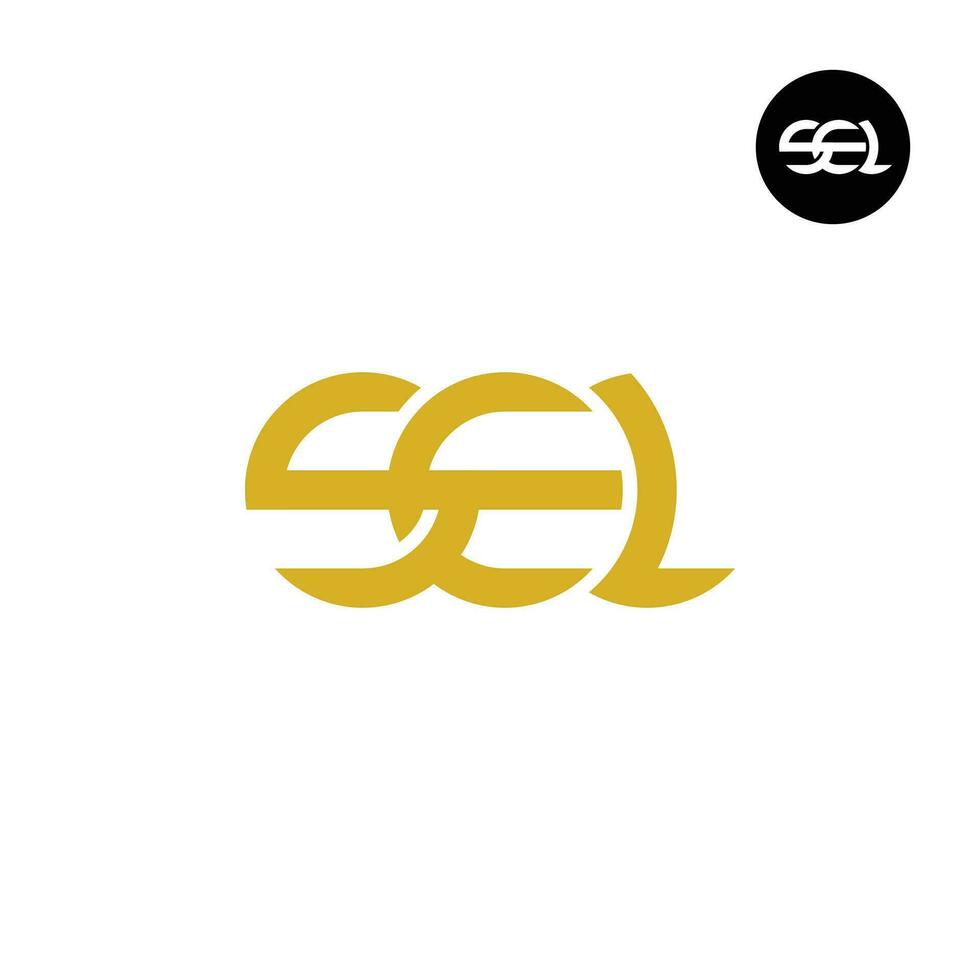 letra sel monograma logo diseño vector