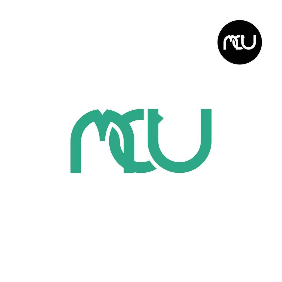Letter MCU Monogram Logo Design vector