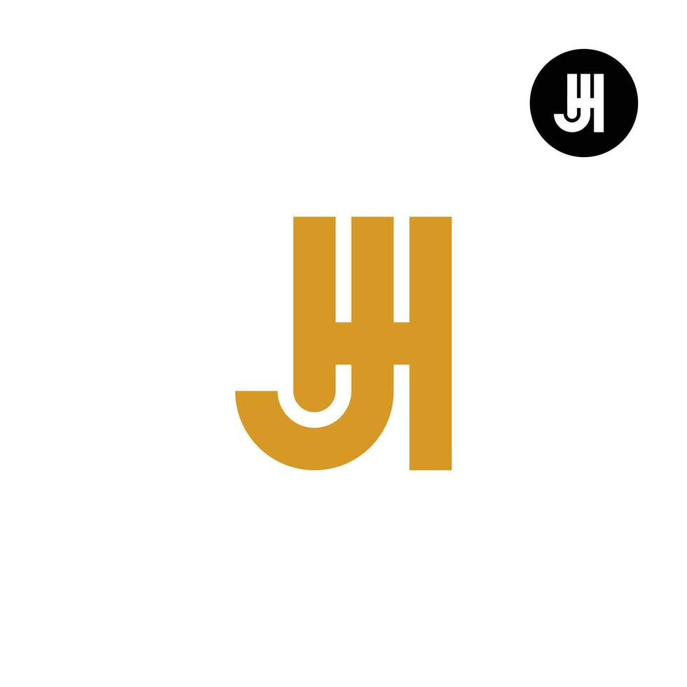 Letter JH Monogram Logo Design vector