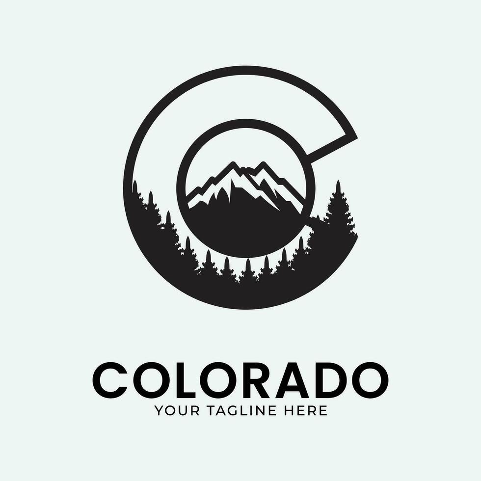 Colorado línea Arte diseño logo ilustración icono vector