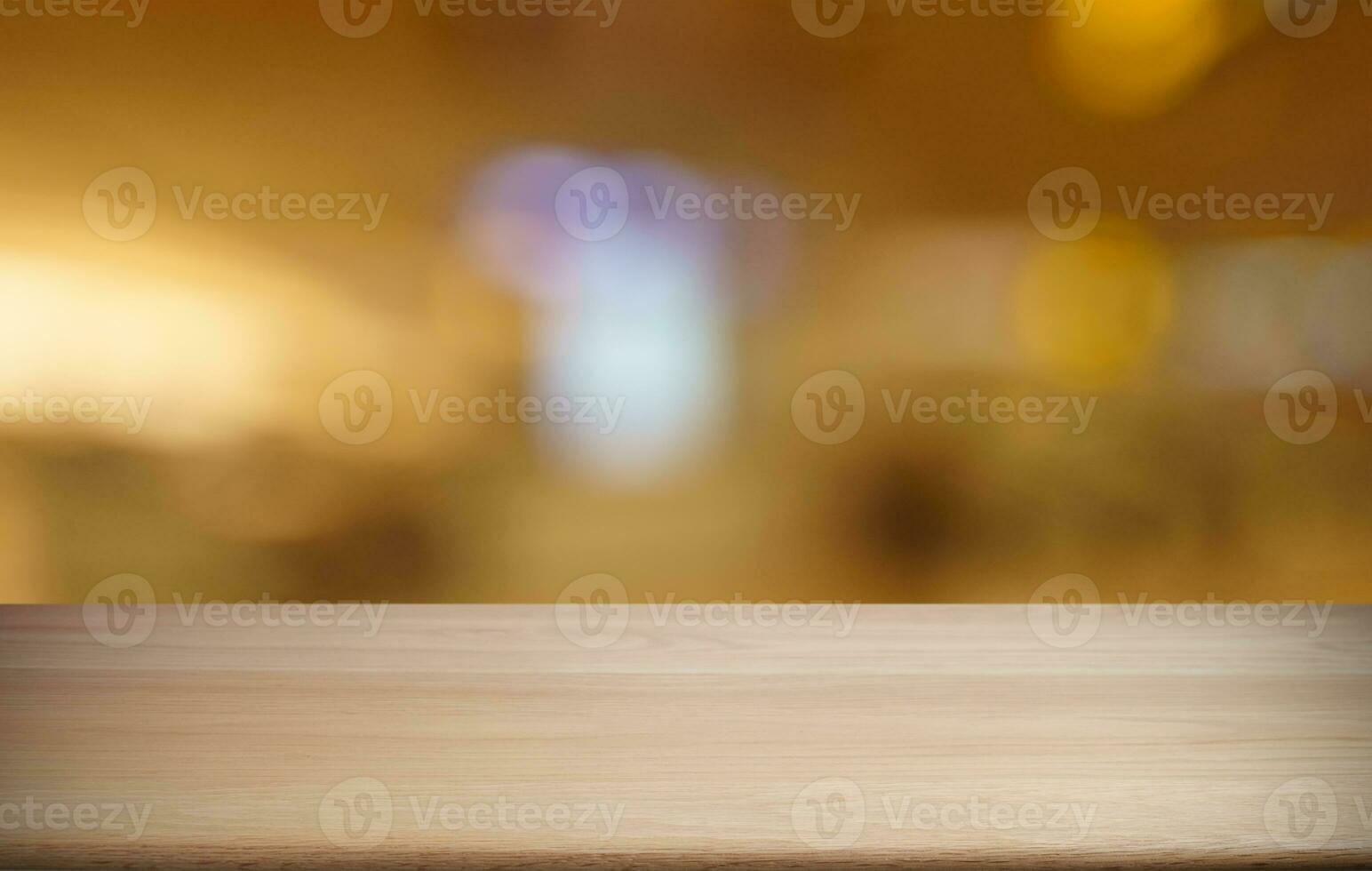 Empty wood table top and blur of out door garden background Empty wooden table space for text marketing promotion. blank wood table copy space for background photo