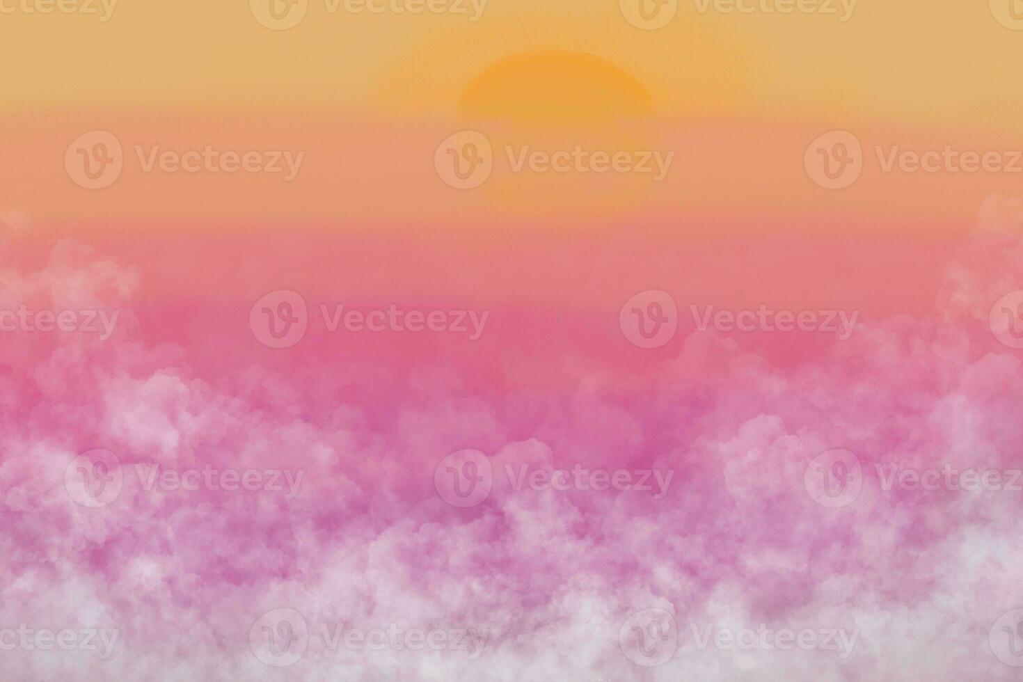 Color of sky with clouds for background, Soft clouds sky by hand drawn. photo