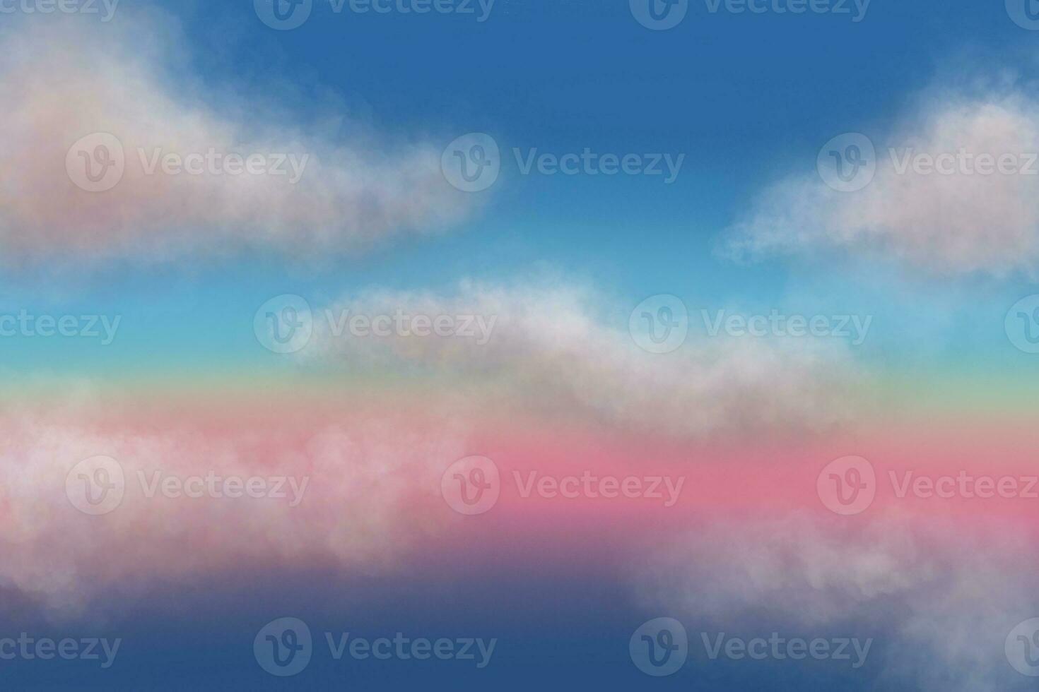 Color of sky with clouds for background, Soft clouds sky by hand drawn. photo