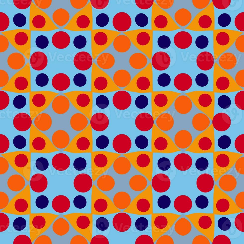 Seamless pattern retro vintage style 90 70s or 80s on Seamless pattern design. photo