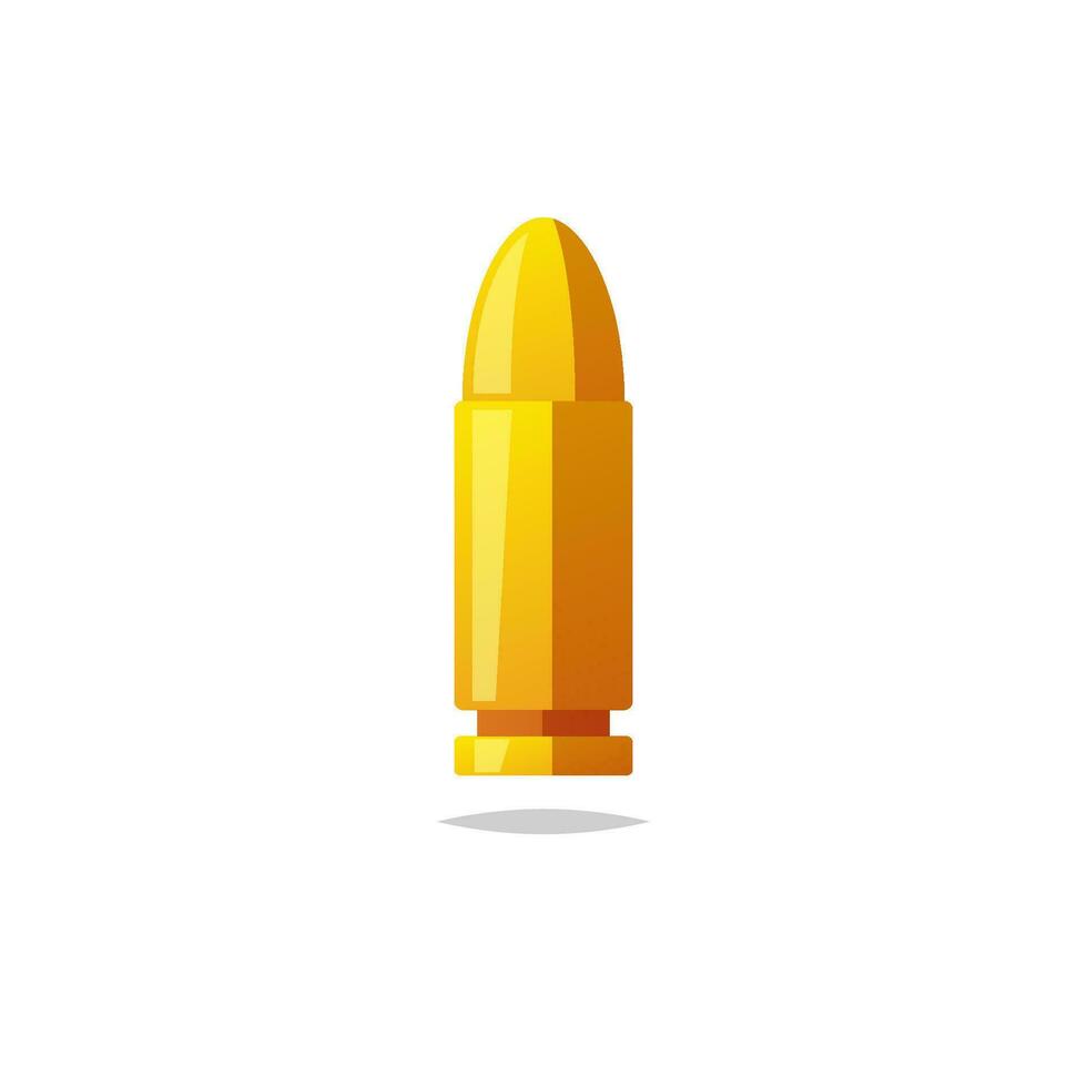 Gun bullet vector isolated on white backgroound.