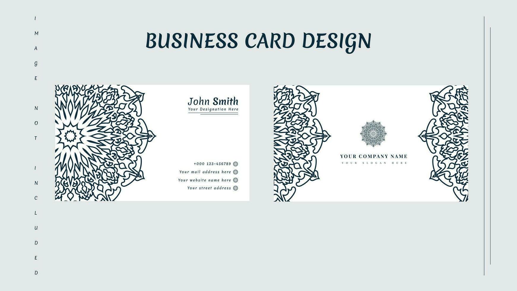 Modern minimal mandala business card design for all vector