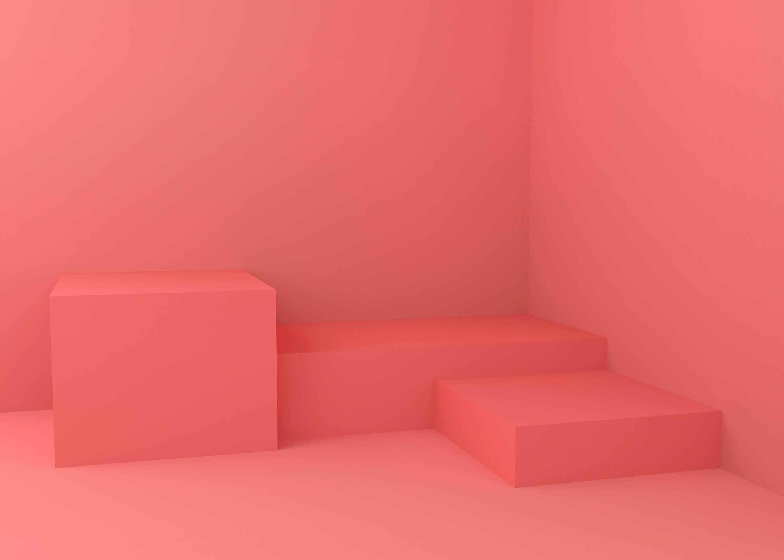 Empty product display for presentation, cosmetic display, 3d rendering