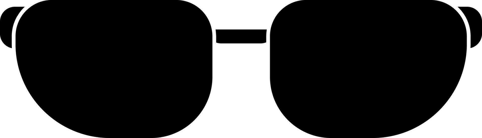 los anteojos icono negro sólido estilo vector