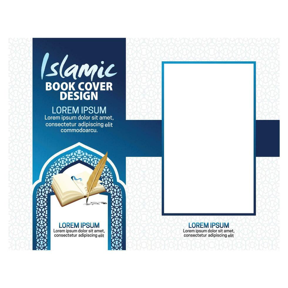 Corán cubrir diseño, islámico libro diseño vector