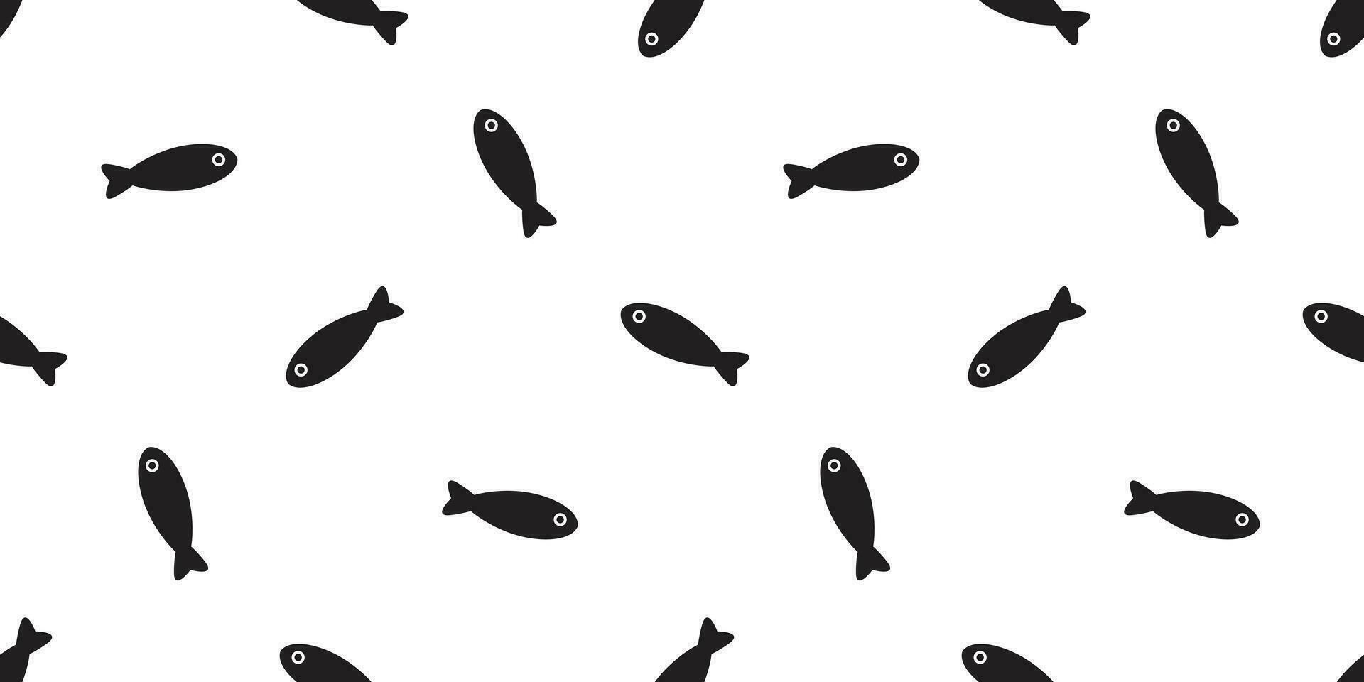 fish Seamless pattern vector salmon isolated shark dolphin whale ocean sea cartoon repeat wallpaper tile