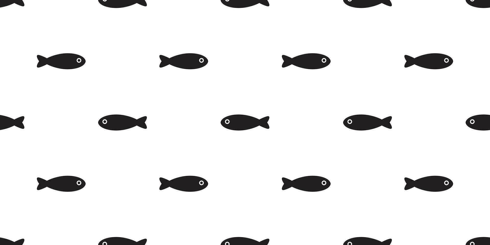 fish Seamless pattern vector salmon isolated tuna ocean sea cartoon repeat wallpaper tile background doodle illustration