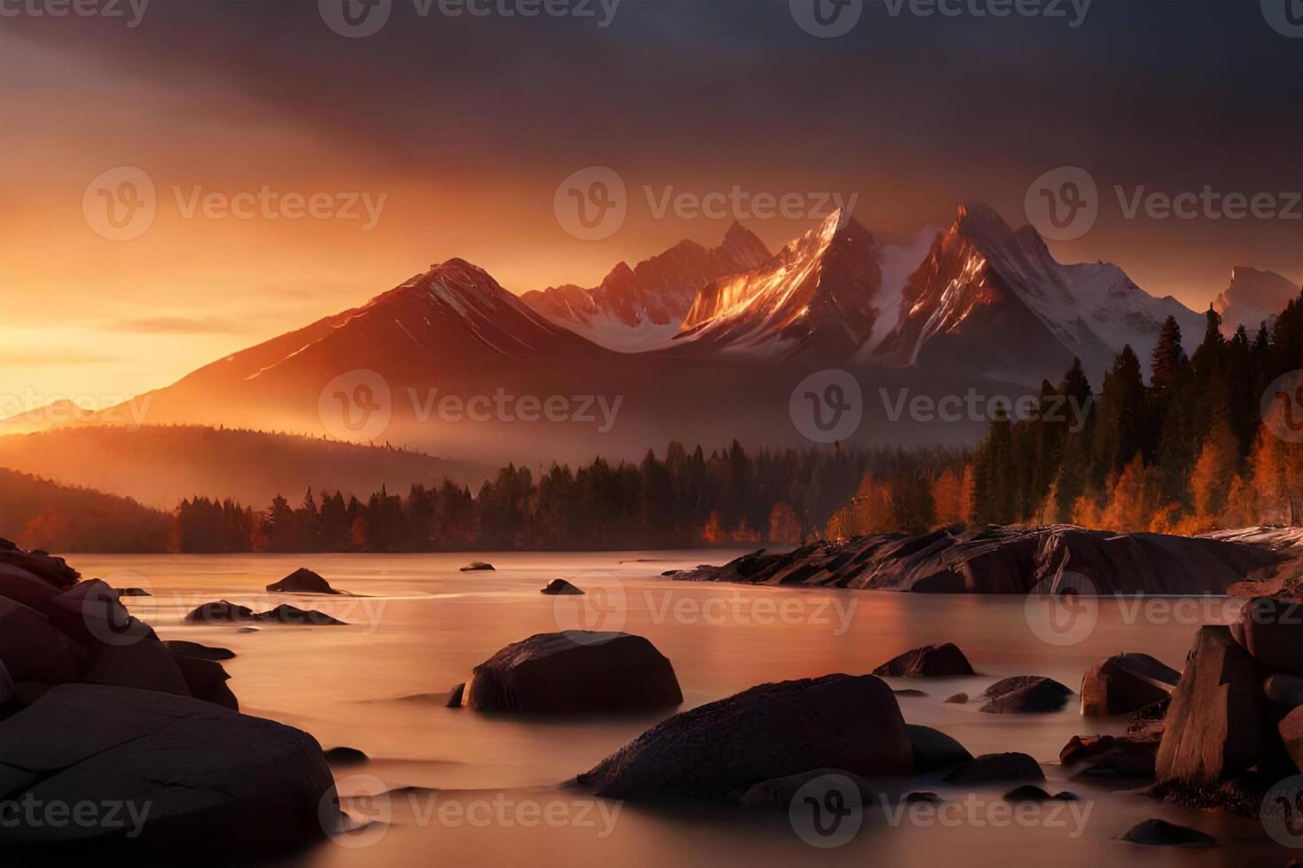 A fire atmospheric hyper realistic world. . photo